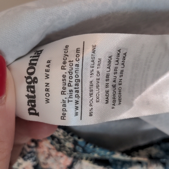 patagonia Magnolia Spring Furnai Floral Neo Navy dress large - Picture 7 of 9